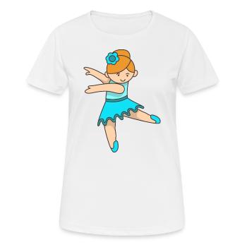 Ballett - Frauen T-Shirt atmungsaktiv - Weiß - Vorne - AI Model Female 172 dark (172cm)