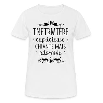 Infirmière adorable - T-shirt respirant Femme - blanc - Devant - AI Model Female 172 dark (172cm)