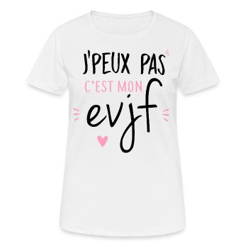 C'est mon EVJF - T-shirt respirant Femme - blanc - Devant - AI Model Female 172 dark (172cm)