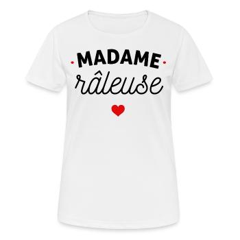 Madame râleuse - T-shirt respirant Femme - blanc - Devant - AI Model Female 172 dark (172cm)