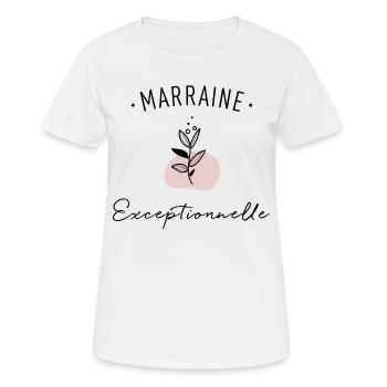 Marraine Exceptionnelle - T-shirt respirant Femme - blanc - Devant - AI Model Female 172 dark (172cm)