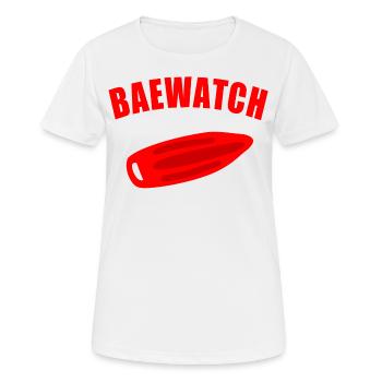BAEWATCH LIFEGUARD Nageur maître nageur - T-shirt respirant Femme - blanc - Devant - AI Model Female 172 dark (172cm)