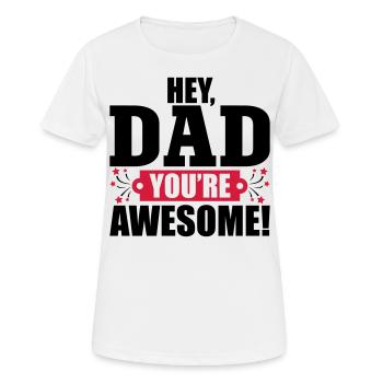 Awesome Daddy - Frauen T-Shirt atmungsaktiv - Weiß - Vorne - AI Model Female 172 dark (172cm)
