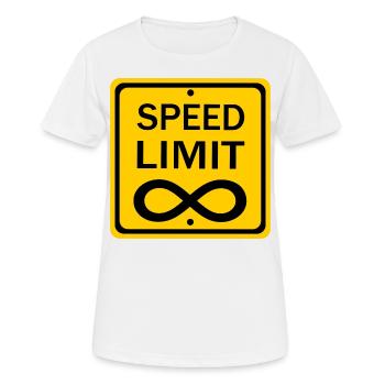 Speed Limit - Frauen T-Shirt atmungsaktiv - Weiß - Vorne - AI Model Female 172 dark (172cm)