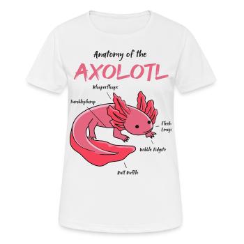 Axolotl anatomy - Women's Breathable T-Shirt - white - Front - AI Model Female 172 dark (172cm)