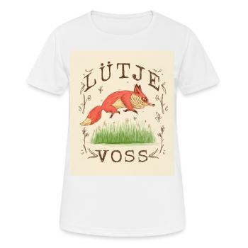 Lütje Voss Petit renard bas-allemand - T-shirt respirant Femme - blanc - Devant - AI Model Female 172 dark (172cm)
