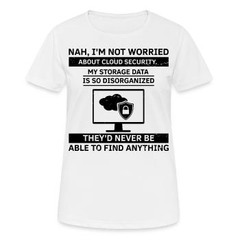 Conception de cybersécurité pour la sécurité informatique et les pirates informatiques - T-shirt respirant Femme - blanc - Devant - AI Model Female 172 dark (172cm)