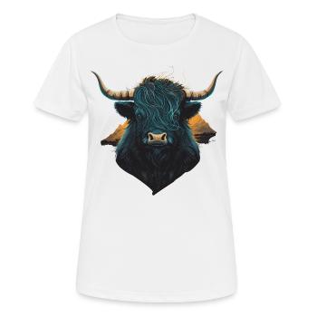 Yak de l’Himalaya - T-shirt respirant Femme - blanc - Devant - AI Model Female 172 dark (172cm)