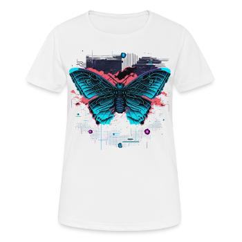 Papillon Ailes illuminées - T-shirt respirant Femme - blanc - Devant - AI Model Female 172 dark (172cm)