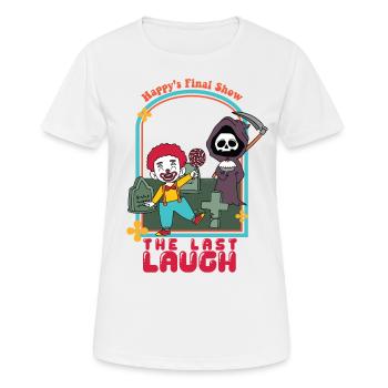 The Last Laugh - Happy's Final Show - Frauen T-Shirt atmungsaktiv - Weiß - Vorne - AI Model Female 172 dark (172cm)