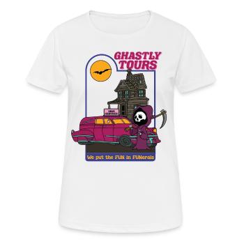 Deadly Tours - We Put The FUN In FUNerals - Frauen T-Shirt atmungsaktiv - Weiß - Vorne - AI Model Female 172 dark (172cm)