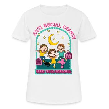 Anti Social Coven - Gardez vos distances - Sorcières - T-shirt respirant Femme - blanc - Devant - AI Model Female 172 dark (172cm)