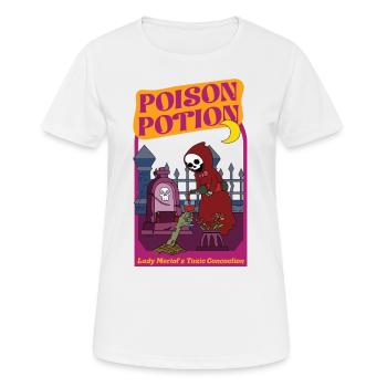 Poison Potion - Lady Merlot's Deadly Concoction - Frauen T-Shirt atmungsaktiv - Weiß - Vorne - AI Model Female 172 dark (172cm)