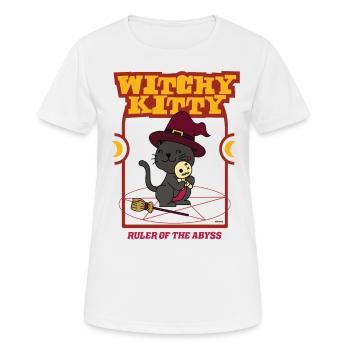 Witchy Kitty - Souverain de l’abîme - T-shirt respirant Femme - blanc - Devant - AI Model Female 172 dark (172cm)