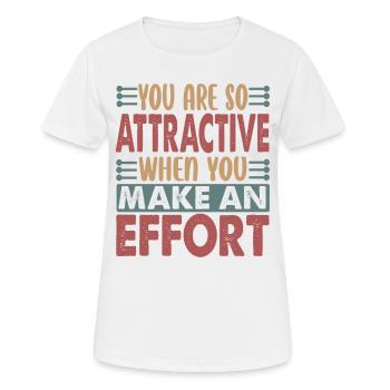 Vous êtes si attrayant - Blagues sarcastiques drôles - T-shirt respirant Femme - blanc - Devant - AI Model Female 172 dark (172cm)