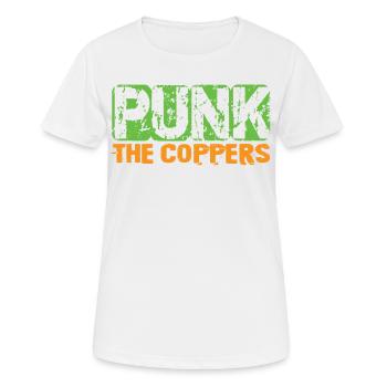 Punk The Coppers - Gothic - Grunge - Concert - Got - Women's Breathable T-Shirt - white - Front - AI Model Female 172 dark (172cm)