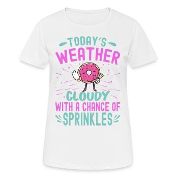 Today's Weather Cloudy With A Chance Of Sprinkles - Women's Breathable T-Shirt - white - Front - AI Model Female 172 dark (172cm)