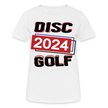 Discgolf Spielerin Team Turnier Frisbeegolf 2024 - Frauen T-Shirt atmungsaktiv - Weiß - Vorne - AI Model Female 172 dark (172cm)