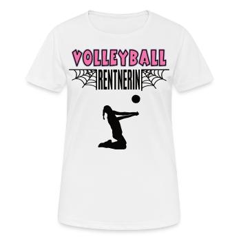 Volleyball Rentnerin Volleyballerin Rente Hobby - Frauen T-Shirt atmungsaktiv - Weiß - Vorne - AI Model Female 172 dark (172cm)