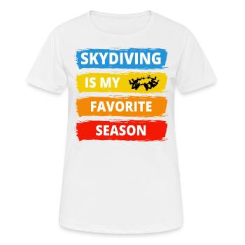 Fallschirmspringen Fallschirmspringen - Frauen T-Shirt atmungsaktiv - Weiß - Vorne - AI Model Female 172 dark (172cm)