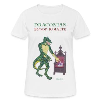 Lézard monstrueux royal - T-shirt respirant Femme - blanc - Devant - AI Model Female 172 dark (172cm)