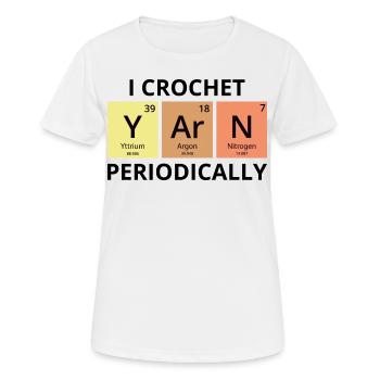 Crochet Crochet Crochet Crocheter Fil Drôle - T-shirt respirant Femme - blanc - Devant - AI Model Female 172 dark (172cm)