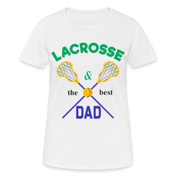 Lacrosse Le meilleur Papa Sport Lacrosse Ball - T-shirt respirant Femme - blanc - Devant - AI Model Female 172 dark (172cm)