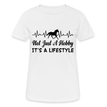 Nicht Nur Ein Hobby, Sondern Ein Lebensstil - Frauen T-Shirt atmungsaktiv - Weiß - Vorne - AI Model Female 172 dark (172cm)