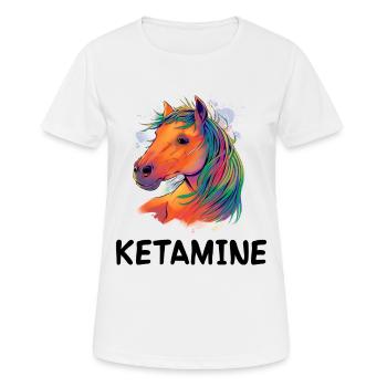 Kétamine Fille d’équitation qui aime Pony - T-shirt respirant Femme - blanc - Devant - AI Model Female 172 dark (172cm)