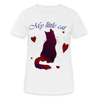 my little cat - Frauen T-Shirt atmungsaktiv - Weiß - Vorne - AI Model Female 172 dark (172cm)