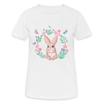 This bunny loves you - Women's Breathable T-Shirt - white - Front - AI Model Female 172 dark (172cm)