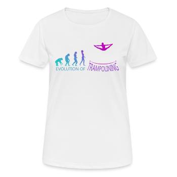 Evolution of Trampolining - Women's Breathable T-Shirt - white - Front - AI Model Female 172 dark (172cm)