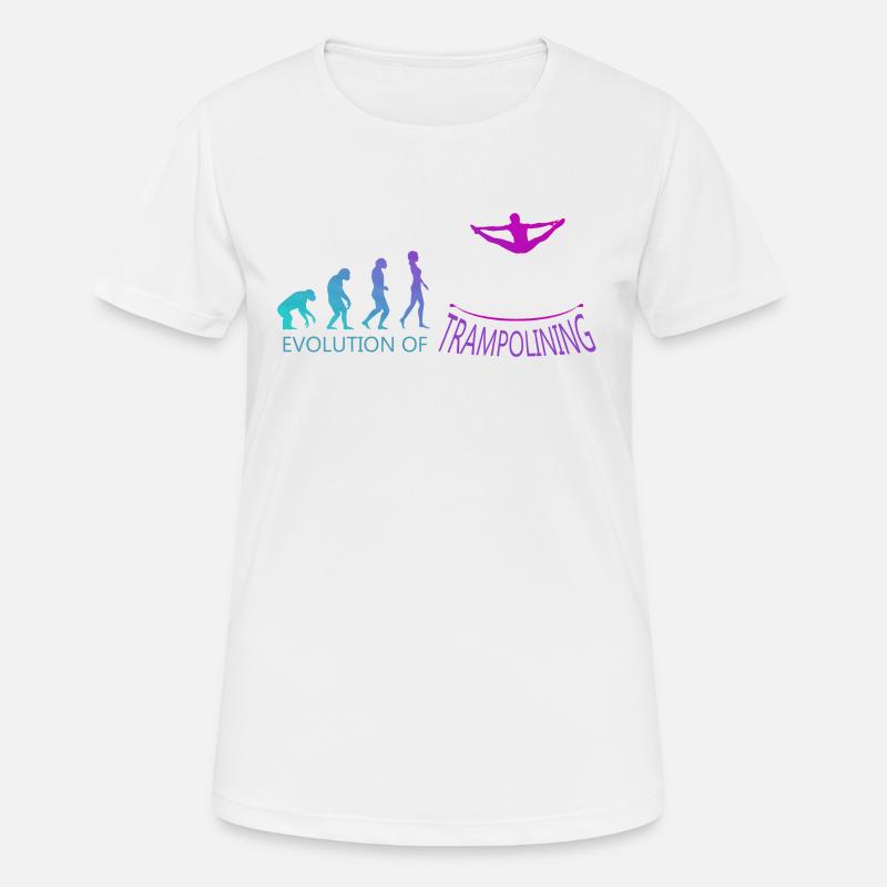 Evolution du trampoline - T-shirt respirant Femme - blanc