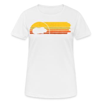 Cochon d'Inde Vintage - T-shirt respirant Femme - blanc - Devant - AI Model Female 172 dark (172cm)