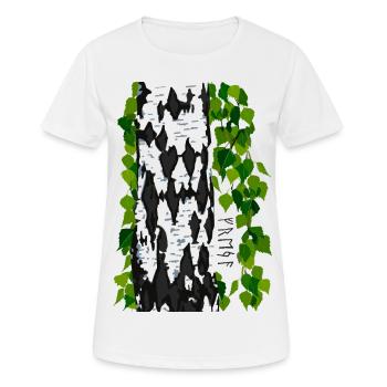 Birke Freya - Frauen T-Shirt atmungsaktiv - Weiß - Vorne - AI Model Female 172 dark (172cm)