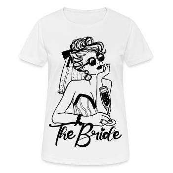 La mariée - die Braut - Hochzeit - JGA - T-shirt respirant Femme - blanc - Devant - AI Model Female 172 dark (172cm)