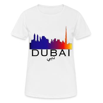 Dubai Skyline - Frauen T-Shirt atmungsaktiv - Weiß - Vorne - AI Model Female 172 dark (172cm)