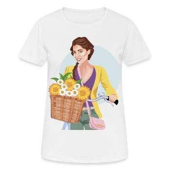 Reine-claude - T-shirt respirant Femme - blanc - Devant - AI Model Female 172 dark (172cm)
