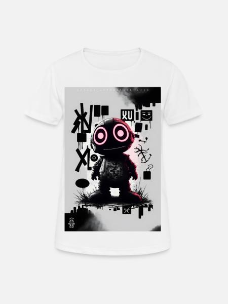 Robot by ART8NS - Art ON Streetwear - Women's Breathable T-Shirt - white