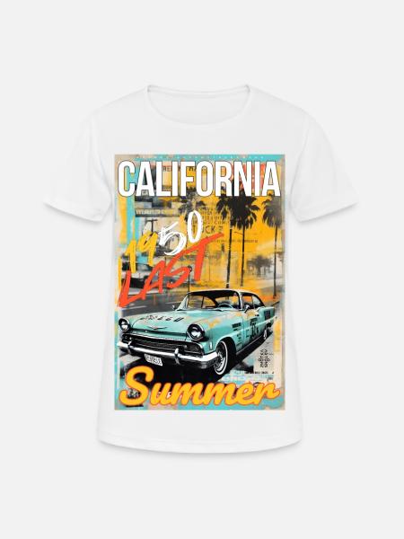California par ART8NS - Art ON Streetwear - T-shirt respirant Femme - blanc