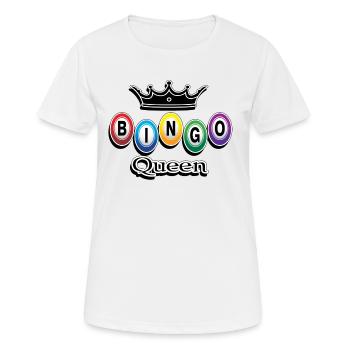Bingo tshirt Bingo t-shirt queen - Women's Breathable T-Shirt - white - Front - AI Model Female 172 dark (172cm)