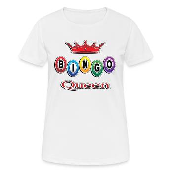 bingo reine t-shirt reine de bingo - T-shirt respirant Femme - blanc - Devant - AI Model Female 172 dark (172cm)