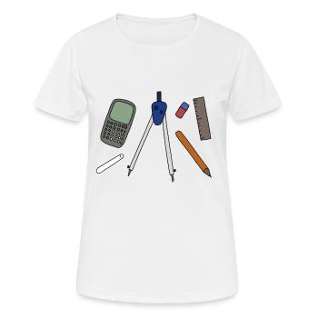 mathématiques - T-shirt respirant Femme - blanc - Devant - AI Model Female 172 dark (172cm)