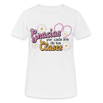 Thank you for your Classes - Women's Breathable T-Shirt - white - Front - AI Model Female 172 dark (172cm)