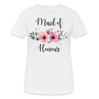 Demoiselle d'honneur. Partie de poule. Demoiselle d'honneur Poule faire.vente - T-shirt respirant Femme - blanc - Devant - AI Model Female 172 dark (172cm)