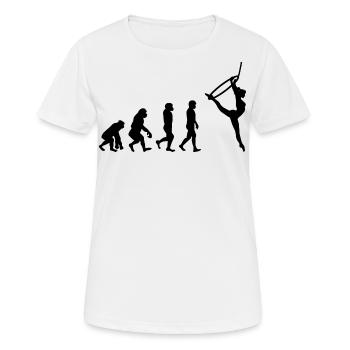 Cerceau aérien Lyra Silk Circus Acrobatie Évolution - T-shirt respirant Femme - blanc - Devant - AI Model Female 172 dark (172cm)