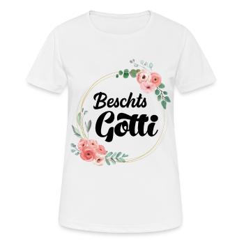Beschts Gotti Schweiz Patentante fragen Patin - Frauen T-Shirt atmungsaktiv - Weiß - Vorne - AI Model Female 172 dark (172cm)