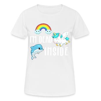 Depression Innerlich Tot Depressiv Einsam Traurig - Frauen T-Shirt atmungsaktiv - Weiß - Vorne - AI Model Female 172 dark (172cm)