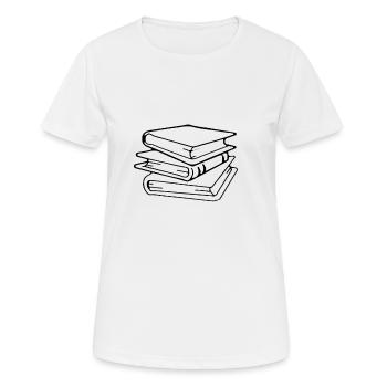 Books - Women's Breathable T-Shirt - white - Front - AI Model Female 172 dark (172cm)