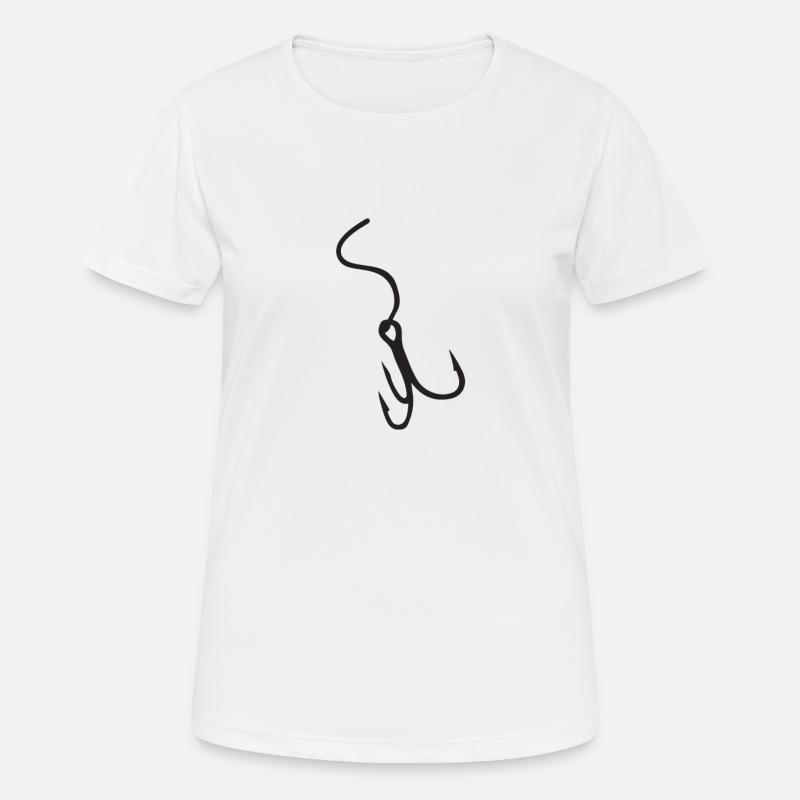 fishing hook - Women's Breathable T-Shirt - white